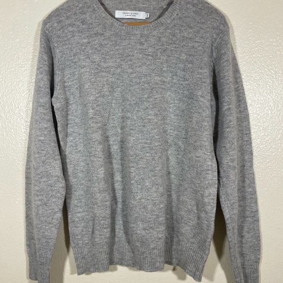 💛💛 4/$25 Shades of Grey/ Micah Cohen Wool Blend Heather Grey Sweater/ small - Picture 15 of 16